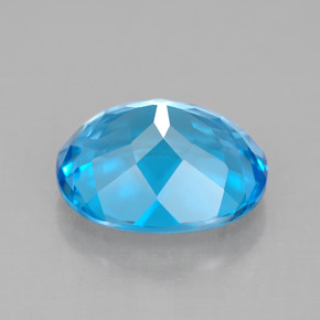 Topacio azul natural de 4,73 ct, corte óvalo, VVS-VS