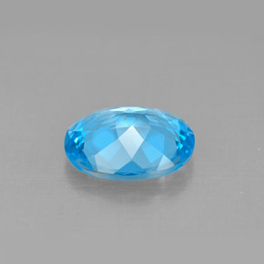 Topacio azul natural de 2,71 ct, corte óvalo, VVS-VS