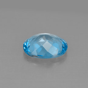 Topacio azul natural de 2,83 ct, corte óvalo, VS