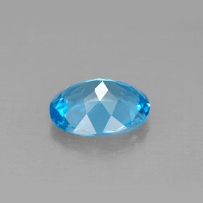 Topacio azul natural de 2,74 ct, corte óvalo, VS