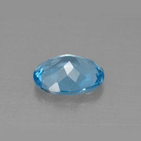Topacio azul natural de 2,81 ct, corte óvalo, VS