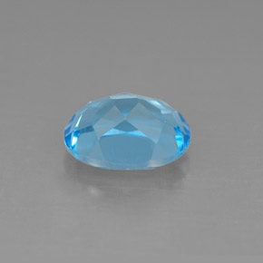 Topacio azul natural de 2,52 ct, corte óvalo, VS