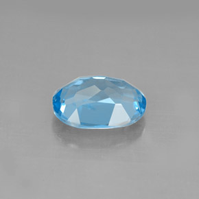 Topacio azul natural de 2,22 ct, corte óvalo, VS