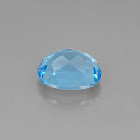 Topacio azul natural de 2,66 ct, corte óvalo, VS