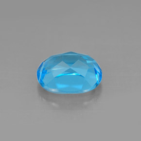 Topacio azul natural de 2,64 ct, corte óvalo, VS