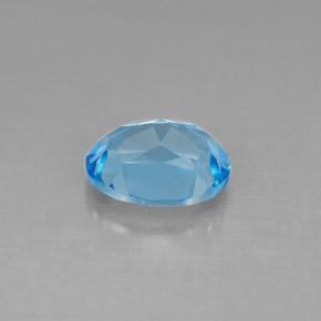 Topacio azul natural de 2,37 ct, corte óvalo, VS