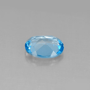 Topacio azul natural de 2,11 ct, corte óvalo, VS