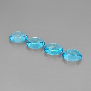 Gemas de topacio azul natural de 10,39 ct, corte óvalo, VVS-VS