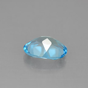 Topacio azul natural de 1,89 ct, corte óvalo, VS