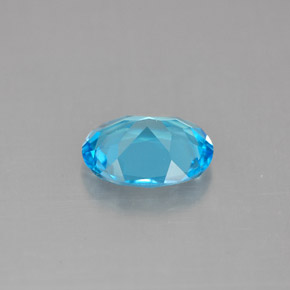 Topacio azul natural de 1,91 ct, corte óvalo, VVS-VS