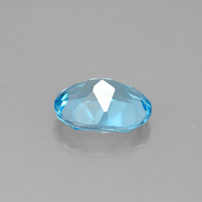 Topacio azul natural de 2,12 ct, corte óvalo, VVS-VS