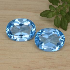 Gemas de topacio azul natural de 4,50 ct, corte óvalo, VVS-VS
