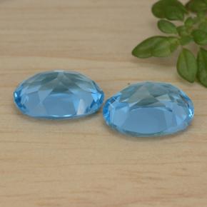 Gemas de topacio azul natural de 4,50 ct, corte óvalo, VVS-VS