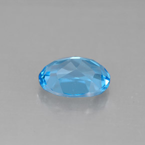 Topacio azul natural de 2,37 ct, corte óvalo, VS