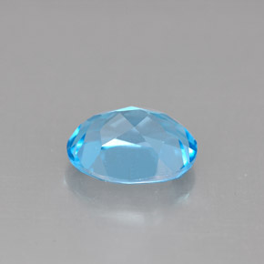 Topacio azul natural de 2,34 ct, corte óvalo, VS