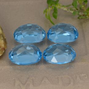 Gemas de topacio azul natural de 10,68 ct, corte óvalo, VVS-VS