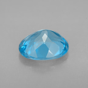 Topacio azul natural de 3,01 ct, corte óvalo, VS