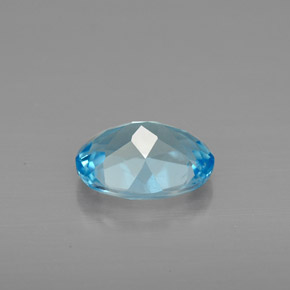 Topacio azul natural de 1,40 ct, corte óvalo, VS