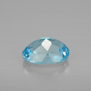 Topacio azul natural de 1,65 ct, corte óvalo, VS