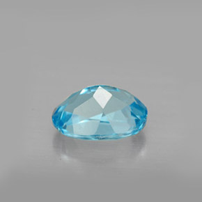 Topacio azul natural de 1,72 ct, corte óvalo, VS