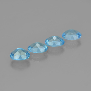 Gemas de topacio azul natural de 5,78 ct, corte óvalo, VVS-VS