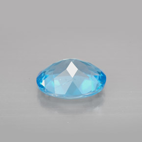 Topacio azul natural de 3,18 ct, corte óvalo, VS