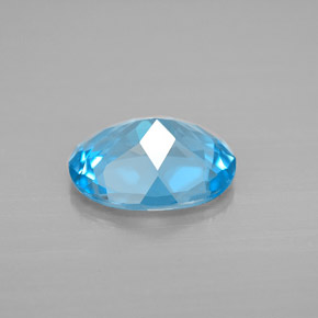Topacio azul natural de 2,56 ct, corte óvalo, VVS-VS