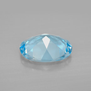 Topacio azul natural de 3,36 ct, corte óvalo, VVS-VS