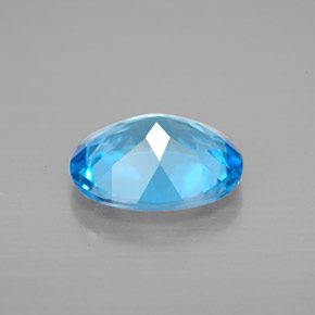 Topacio azul natural de 2,84 ct, corte óvalo, VVS-VS