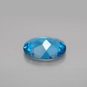 Topacio azul natural de 2,41 ct, corte óvalo, VVS