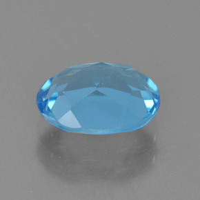 Topacio azul natural de 2,26 ct, corte óvalo, VS
