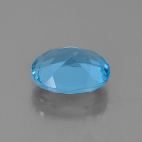 Topacio azul natural de 2,31 ct, corte óvalo, VS