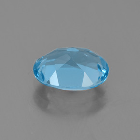 Topacio azul natural de 1,99 ct, corte óvalo, VVS