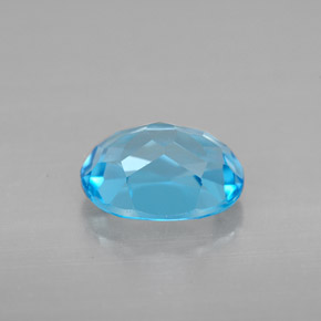 Topacio azul natural de 2,50 ct, corte óvalo, VVS