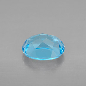 Topacio azul natural de 2,51 ct, corte óvalo, VVS