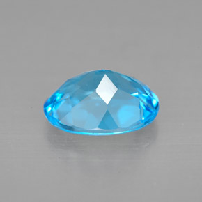 Topacio azul natural de 3,18 ct, corte óvalo, VVS