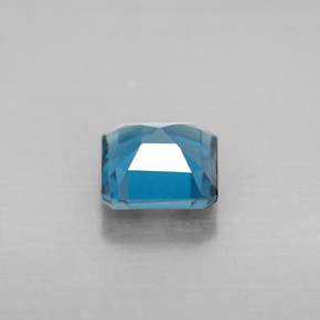 Topacio azul natural de 1,33 ct, corte esmeralda, VVS-VS