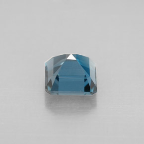 Topacio azul natural de 1,48 ct, corte esmeralda, VVS-VS