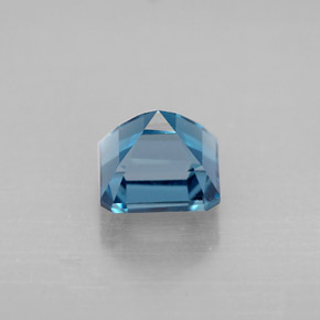 Topacio azul natural de 1,64 ct, corte esmeralda, VVS-VS