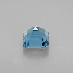 Topacio azul natural de 1,46 ct, corte esmeralda, VVS-VS