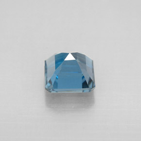 Topacio azul natural de 1,52 ct, corte esmeralda, VVS-VS
