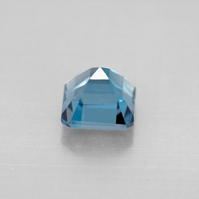 Topacio azul natural de 1,52 ct, corte esmeralda, VVS-VS