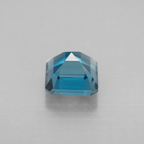 Topacio azul natural de 1,52 ct, corte esmeralda, VVS-VS