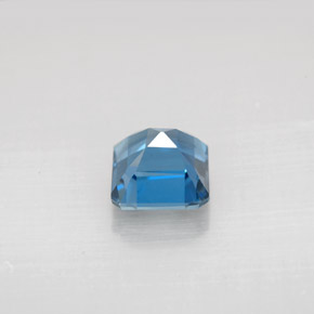 Topacio azul natural de 1,52 ct, corte esmeralda, VVS-VS