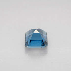 Topacio azul natural de 1,67 ct, corte esmeralda, VVS-VS