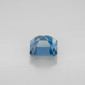 Topacio azul natural de 1,41 ct, corte esmeralda, VVS-VS