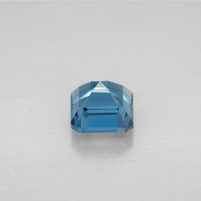 Topacio azul natural de 1,56 ct, corte esmeralda, VVS-VS
