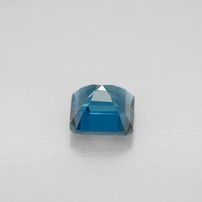Topacio azul natural de 1,43 ct, corte esmeralda, VVS-VS