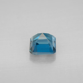 Topacio azul natural de 1,47 ct, corte esmeralda, VVS-VS