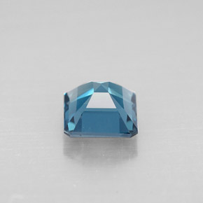 Topacio azul natural de 1,31 ct, corte esmeralda, VVS-VS